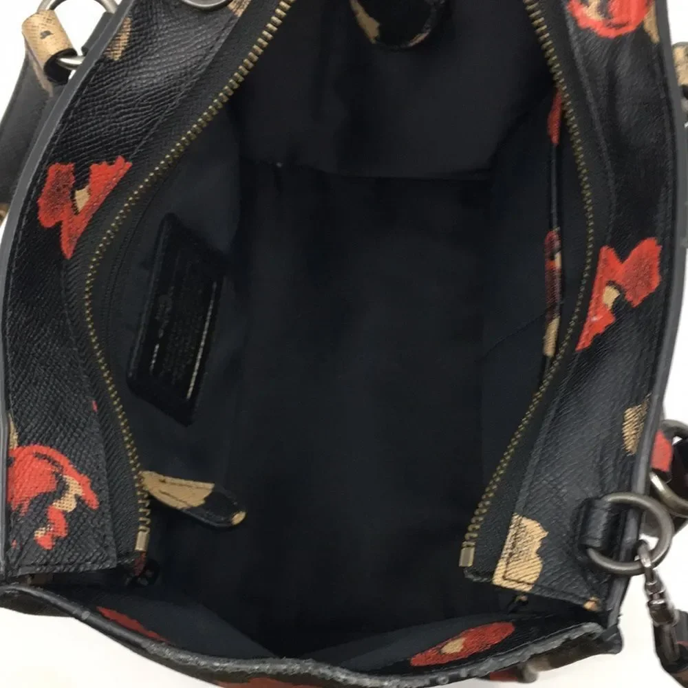Coach Crosby Mini Carryall Satchel Floral Print Coated Canvas 33856